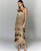 Fashion Halter Backless Sleeveless Tassel fringe  Dress