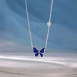 Fashion Novelty S925 Sliver Color-changing Butterfly Necklace