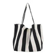 Fashion Shopper Handbags Women Striped Canvas Totes