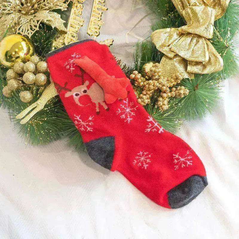 Fashion Simple Magnetic Christmas Socks For Men And Women