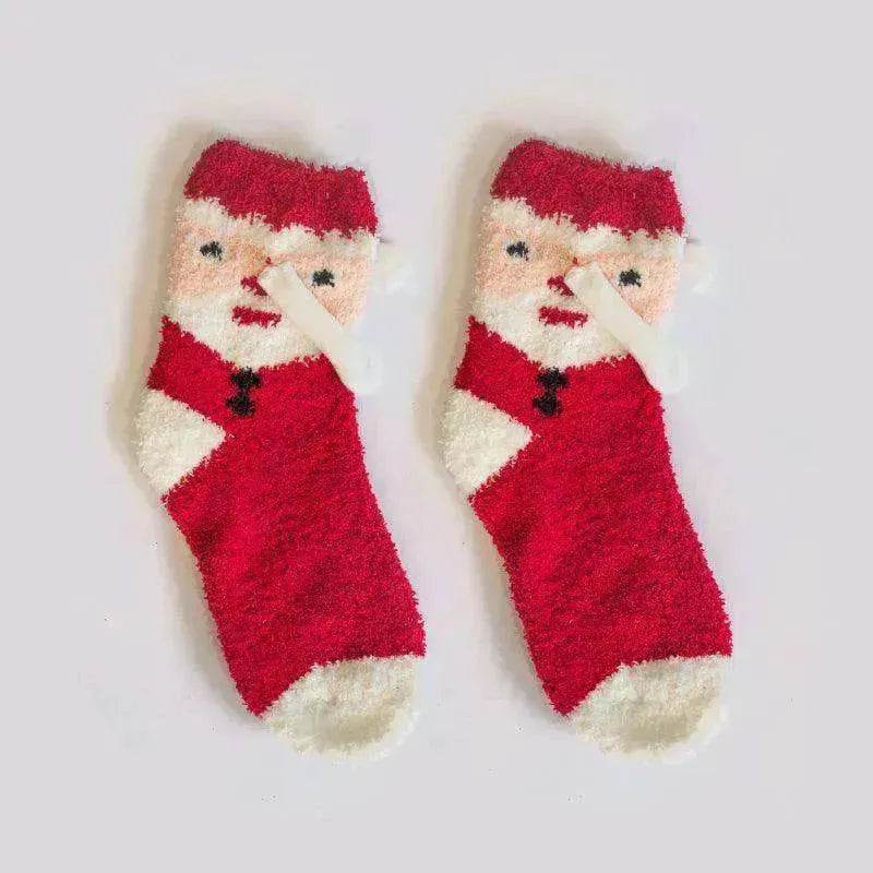 Fashion Simple Magnetic Christmas Socks For Men And Women