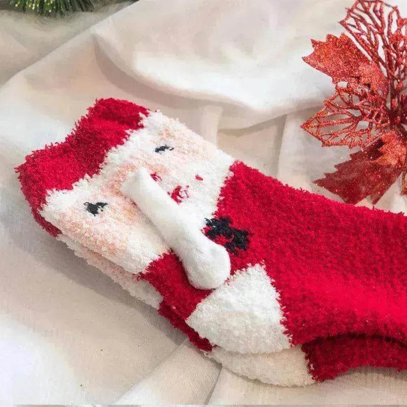 Fashion Simple Magnetic Christmas Socks For Men And Women