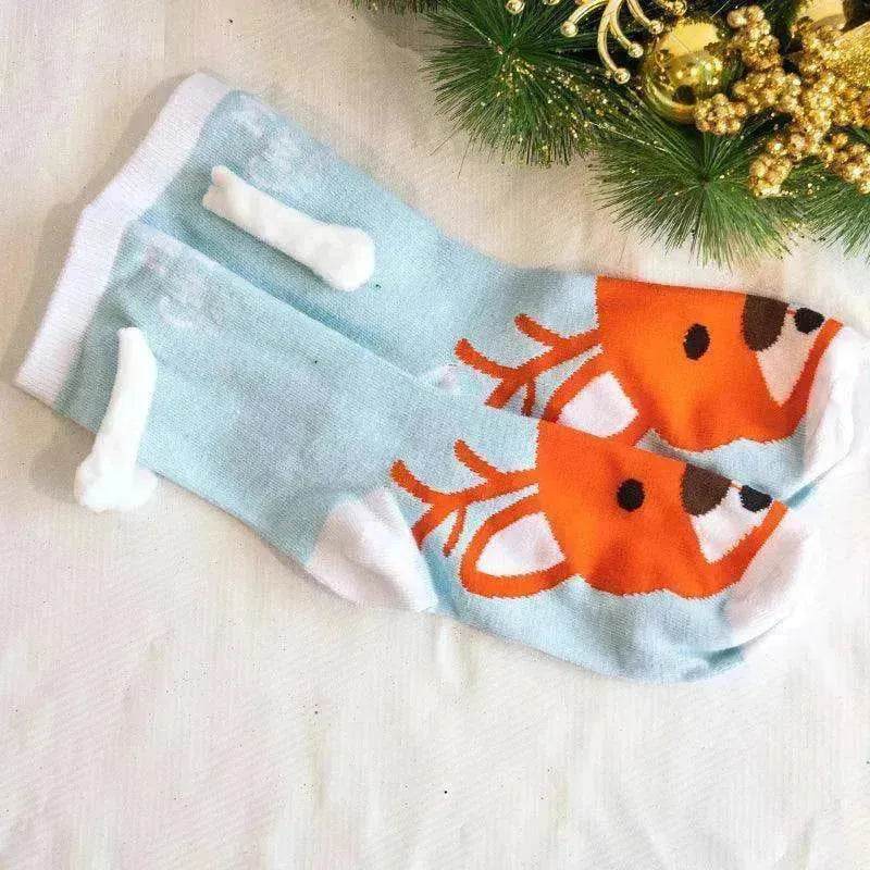 Fashion Simple Magnetic Christmas Socks For Men And Women