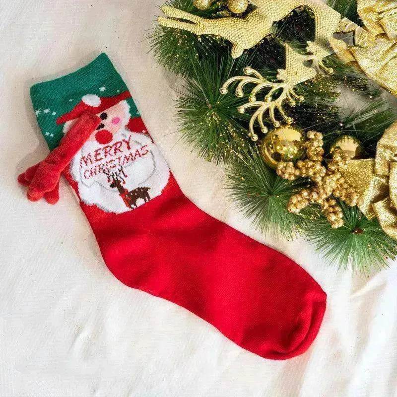 Fashion Simple Magnetic Christmas Socks For Men And Women