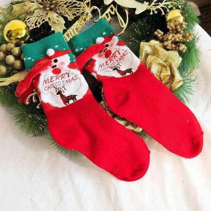 Fashion Simple Magnetic Christmas Socks For Men And Women