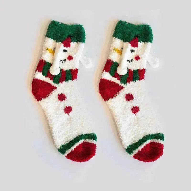 Fashion Simple Magnetic Christmas Socks For Men And Women