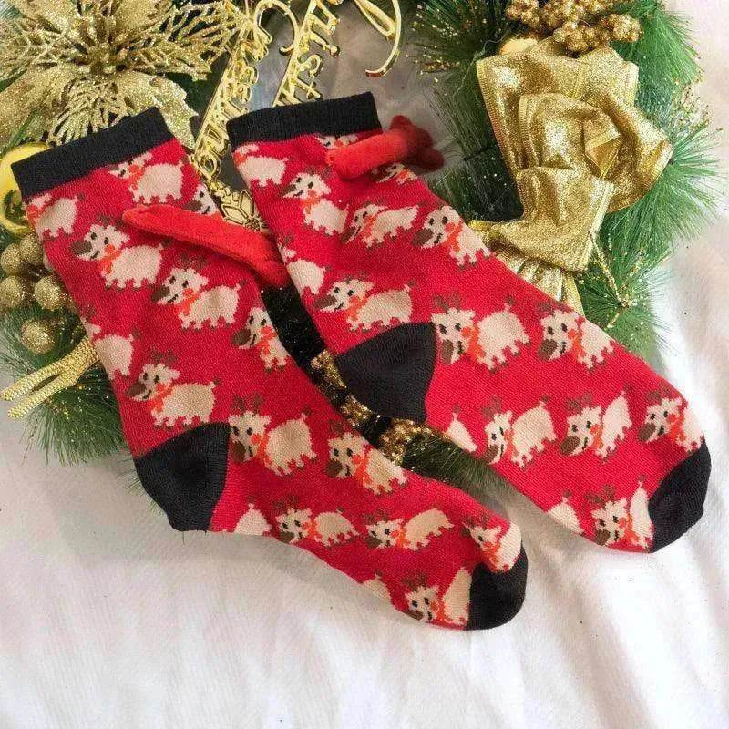 Fashion Simple Magnetic Christmas Socks For Men And Women