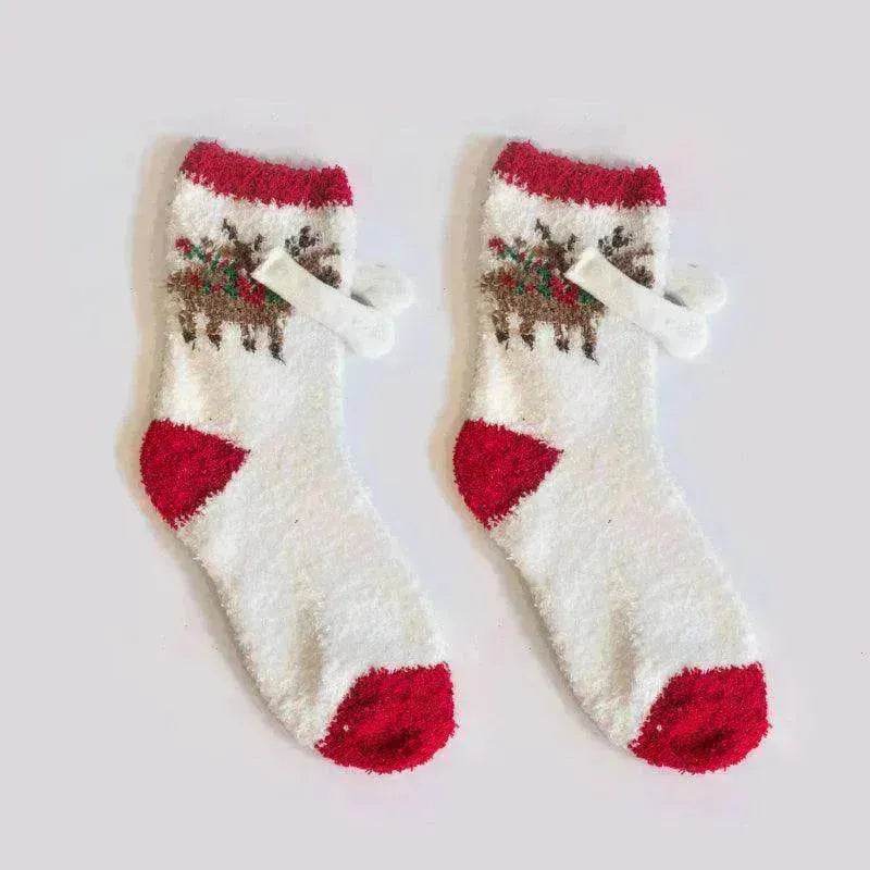 Fashion Simple Magnetic Christmas Socks For Men And Women
