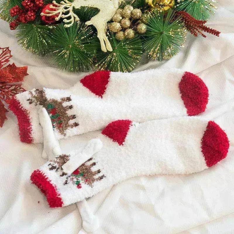 Fashion Simple Magnetic Christmas Socks For Men And Women