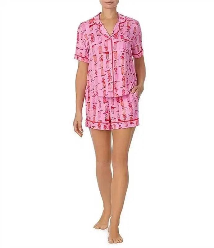 Fashion Striped Casual Two-piece Suit Pajamas For Women