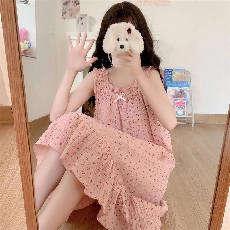 Fashion Suspender Skirt Pajamas For Women