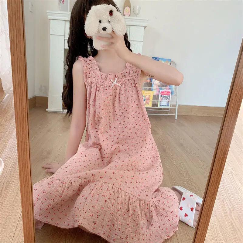 Women's Sleeveless Suspender Nightdress – Fashion Mid-Length Summer Pajama Skirt Canada
