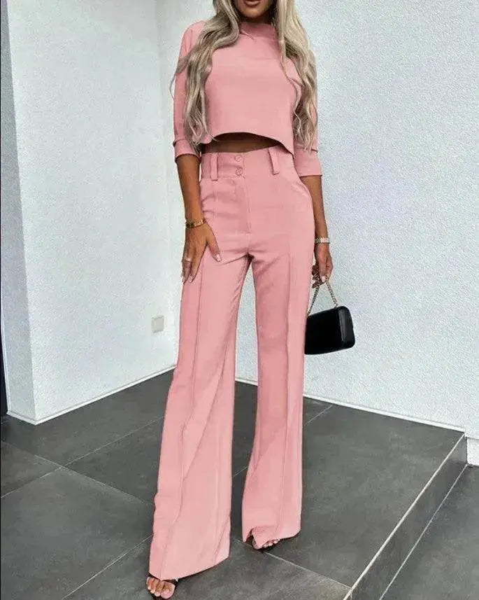 Fashion Tops High Waist Wide Leg