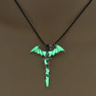 Fashion Trendy Men's Domineering Luminous Flame Dragon Necklace