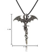 Fashion Trendy Men's Domineering Luminous Flame Dragon Necklace