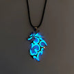 Fashion Trendy Men's Domineering Luminous Flame Dragon Necklace