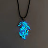 Fashion Trendy Men's Domineering Luminous Flame Dragon Necklace