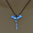 Fashion Trendy Men's Domineering Luminous Flame Dragon Necklace
