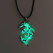 Fashion Trendy Men's Domineering Luminous Flame Dragon Necklace