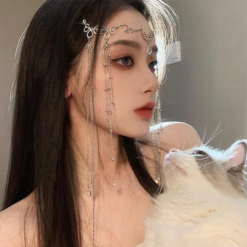 Fashion Water Drop Long Tassel Hairpin