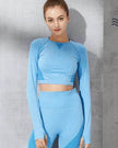 Fashion long sleeve gym suit