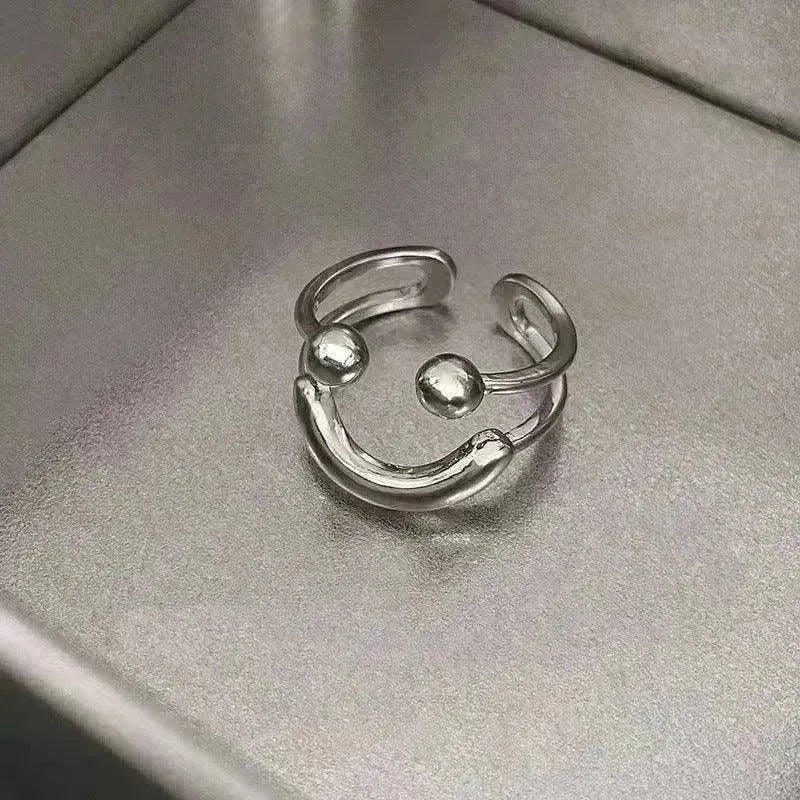 Adjustable Smiley Face Ring - Happy Face Ring