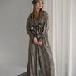 Fashionable Leopard Print Loose Ice Silk Pajamas For Women