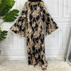 Fashionable Printed Large Lace Up Arab  Dress