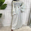Fashionable Printed Large Lace Up Arab  Dress
