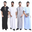 Fashionable and Elegant Arab Contemporary Middle Eastern Men's Robe Moroccan Men's Jalabiya