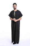 Fashionable and Elegant Arab Contemporary Middle Eastern Men's Robe Moroccan Men's Jalabiya