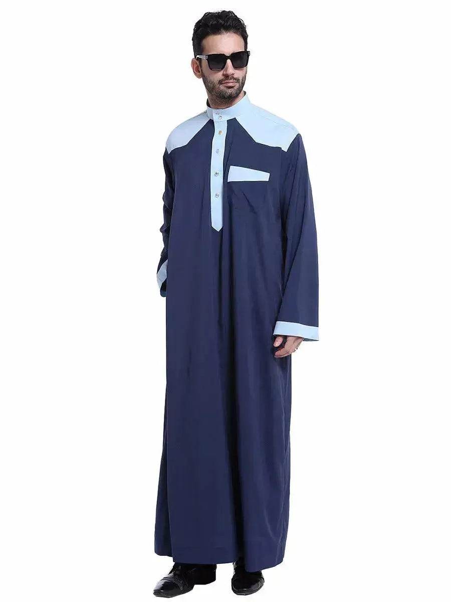 Fashionable and Elegant Arab Dubai Middle East Men's Robe Moroccan Men's Jalabiya