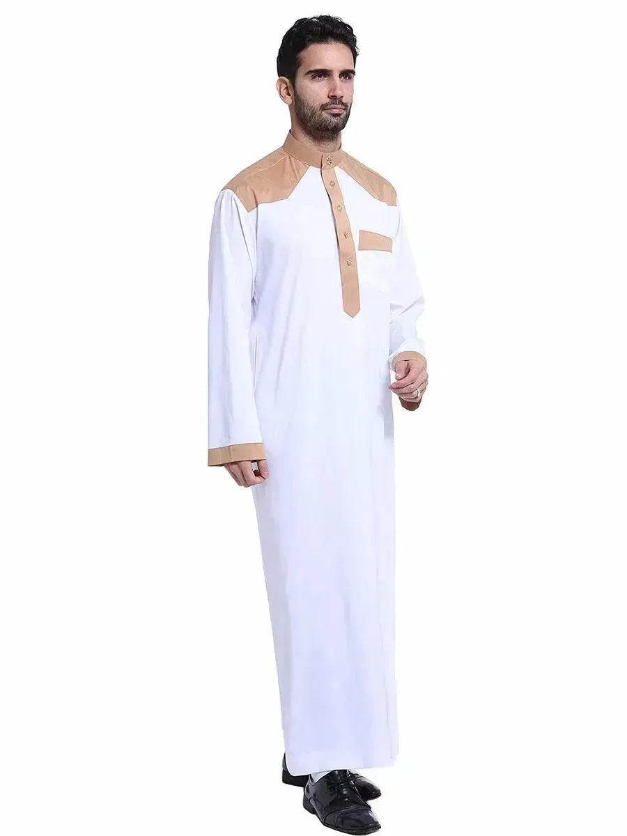 Fashionable and Elegant Arab Dubai Middle East Men's Robe Moroccan Men's Jalabiya