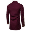 Men's Bronzing Kaftan Shirt – Long Sleeve Islamic Robe for Ramadan & Eid
