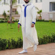 Men's Arabic Hooded Jalabiya Robe – Embroidered Moroccan Kaftan for Ramadan, Eid & Prayer | M–XXXXL