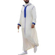 Men's Arabic Hooded Jalabiya Robe – Embroidered Moroccan Kaftan for Ramadan, Eid & Prayer | M–XXXXL