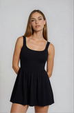 Fay – Classic Fitted Mini Cocktail Dress In Black
