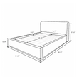 Faye Upholstered Bed With Curved Headboard - Perfect Taupe