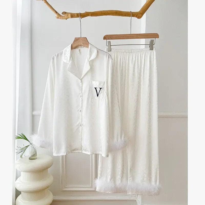 Feather Model Loose Pajamas For Women