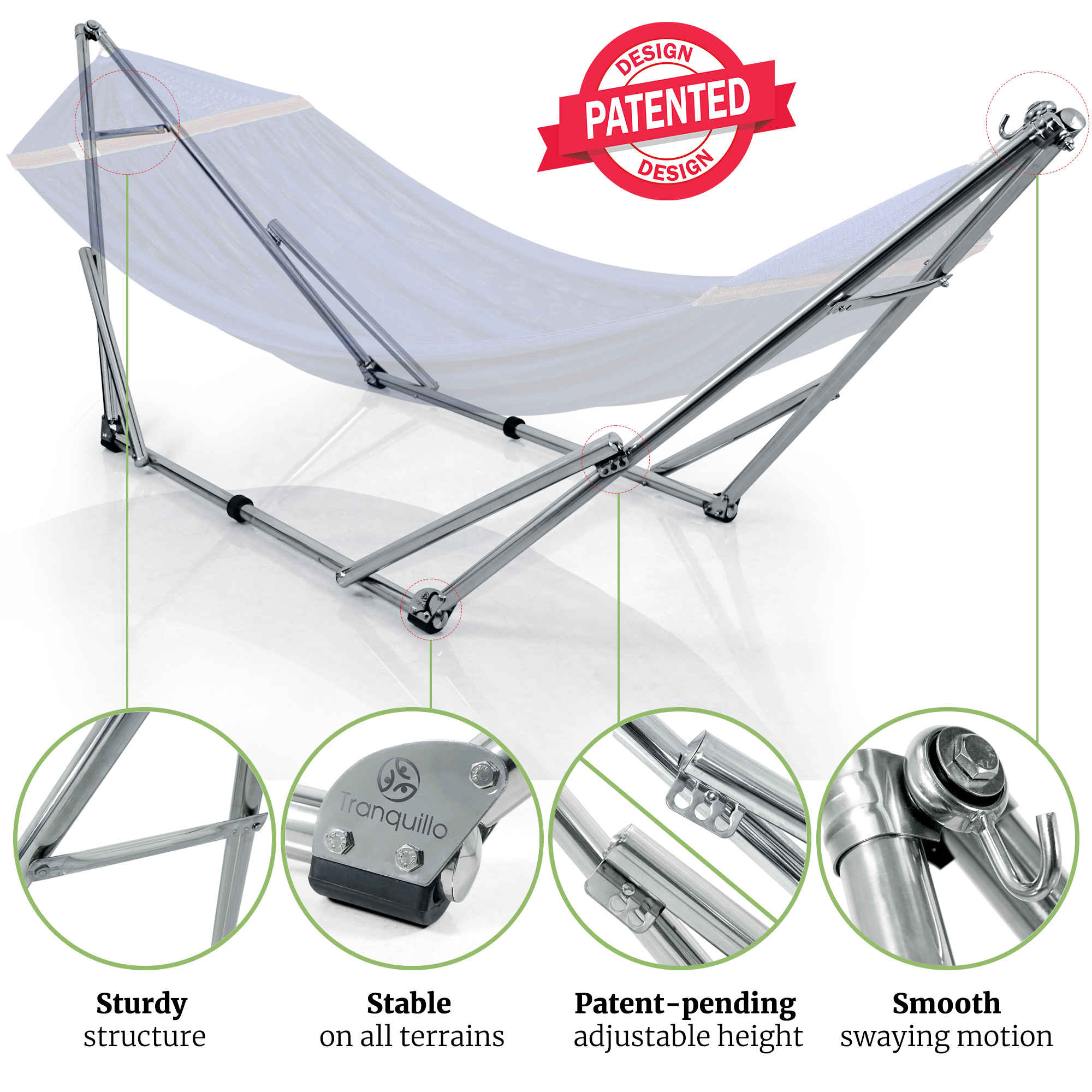 Universal Stainless Steel Hammock Stand