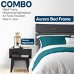 [Buy 1 Get 1] Aurora Solid Wood Bed Frame & Nightstand