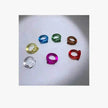Female's High Transparent Acrylic Cross Ring