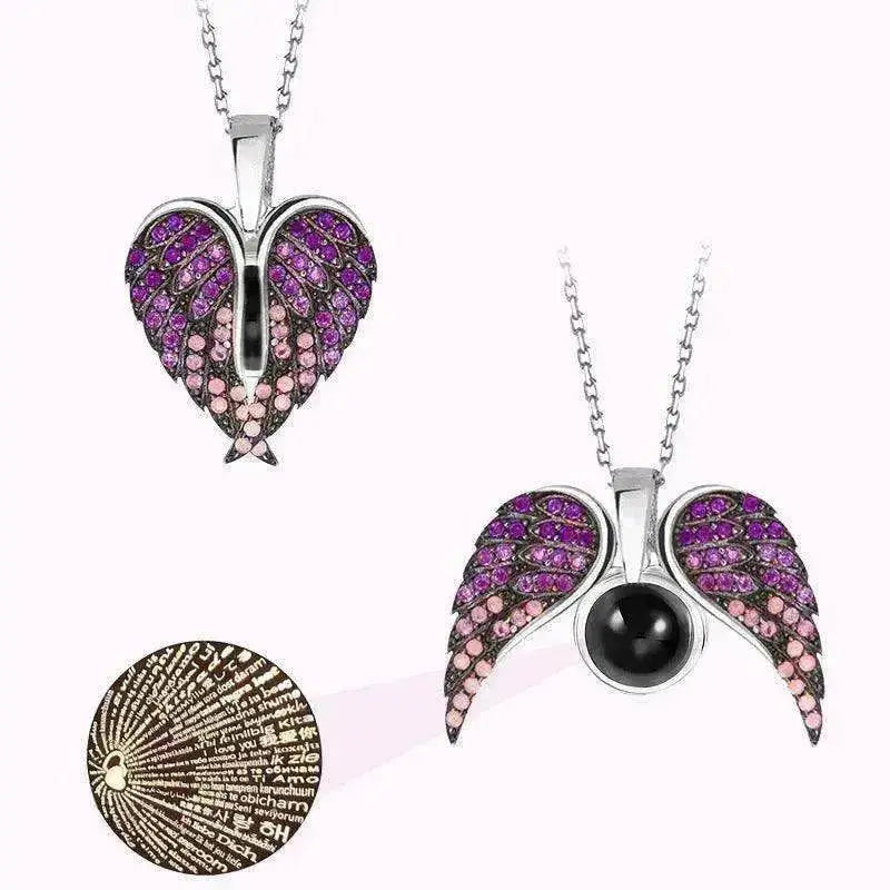 Female's Love Angel Wings Necklace