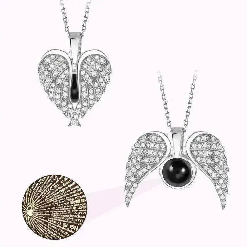 Female's Love Angel Wings Necklace
