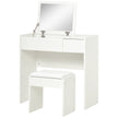 Mia Modern Vanity Set with Flip Top Mirror-White
