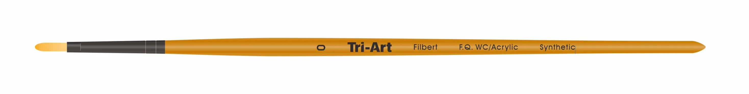 Tri-Art Artist Brushes - Short Synthetic - WC/Acryl - Filbert - 0