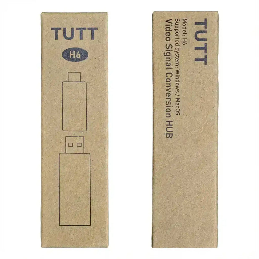 TUTT H6 USB-A and USB-C to HDMI High Definition Video Cable |  M1/M2/M3/M4 & Windows Signal Conversion Adapter Hub