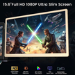 TUTT 15.6” FHD Portable Monitor – S6 Triple Screen Extender, USB-C/HDMI, 7 Viewing Modes | All Devices Compatible with Converter Cable (H5 Included)