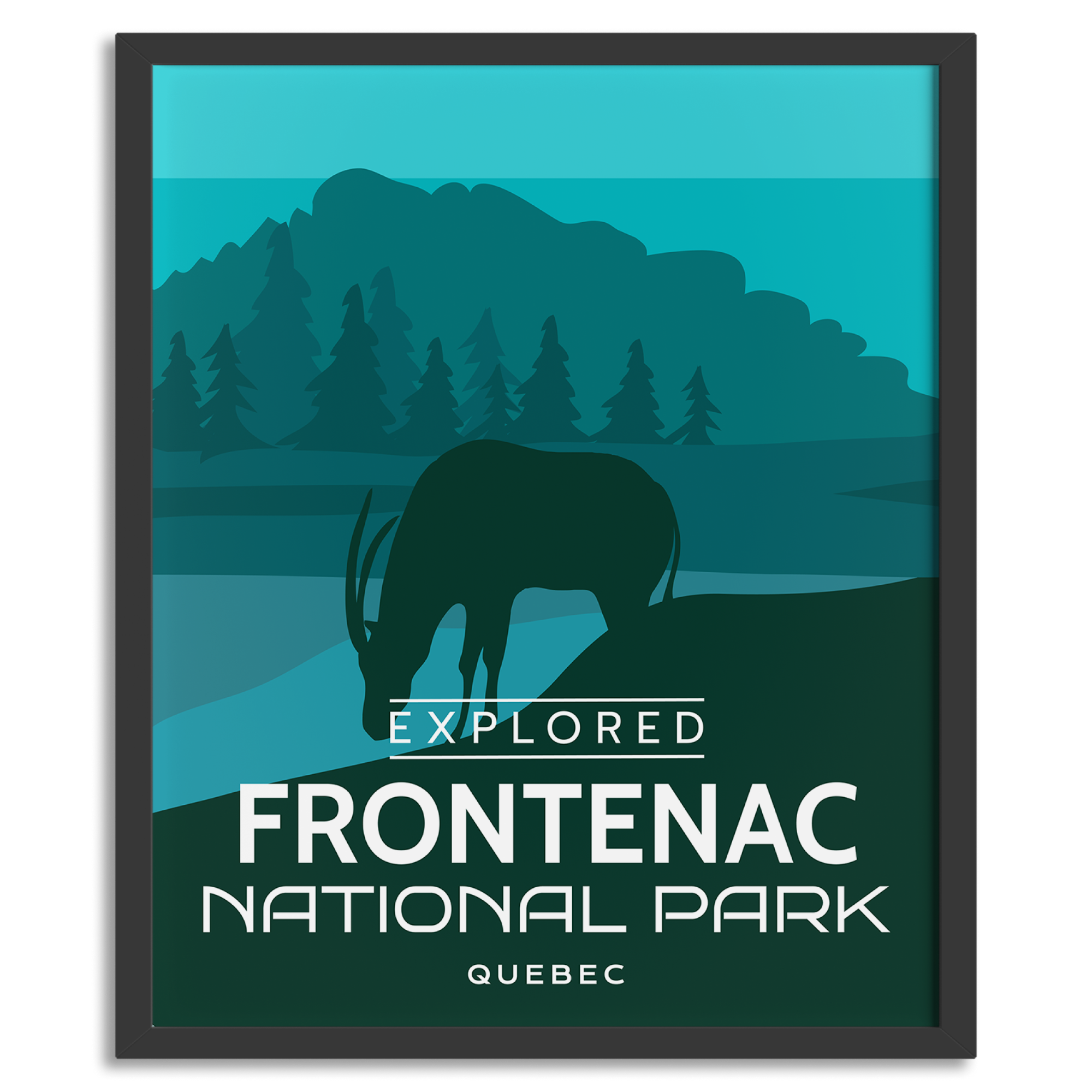 Frontenac National Park 'Explored' Poster, Canada Parks