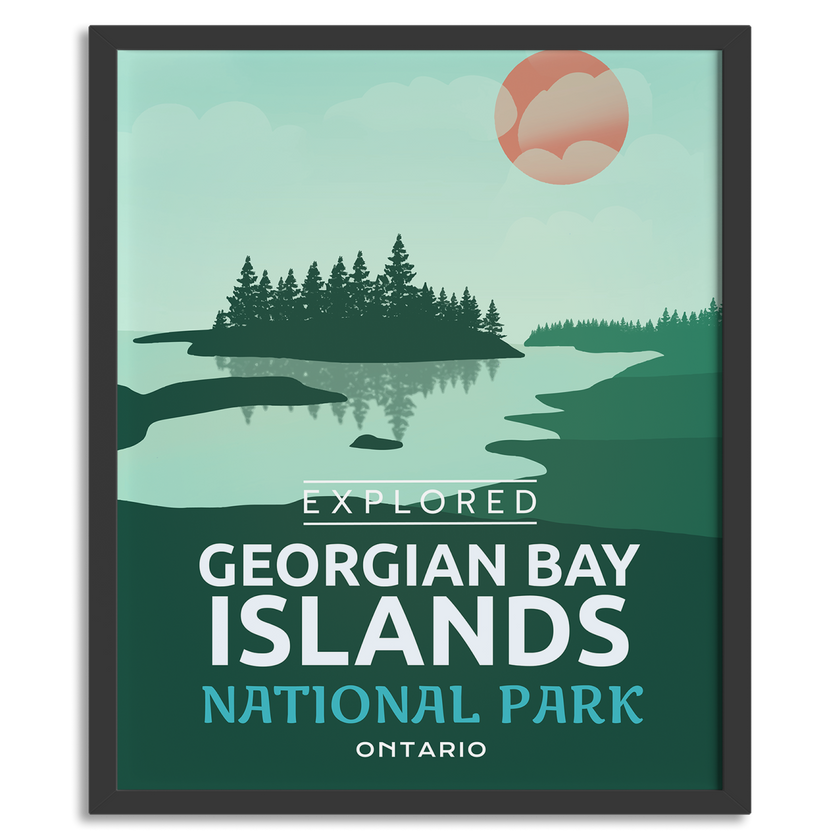 Georgian Bay Islands National Park 'Explored' Poster, Canada Parks